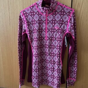 Women's Pink Patterned Long Sleeve Top